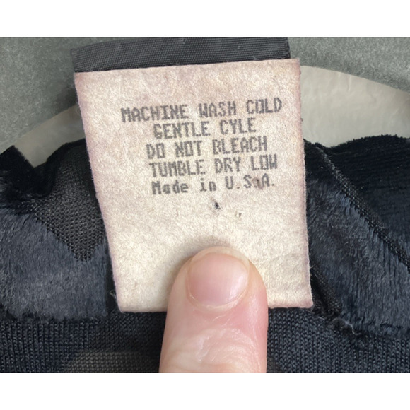 VTG Morbid Threads Black Velvet Sheer Shirt Goth Vamp Y2K Retro Clubwear XL FLAW - Picture 11 of 16